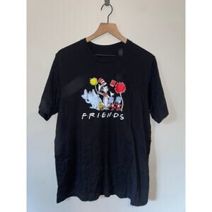 Retro Friends Dr Suess Cartoon Black Graphic Shirt Tee XL X-Large